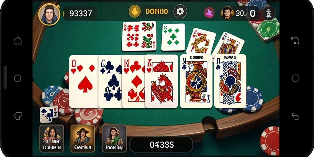 Tampilan gameplay seru dari game Domino 93337.