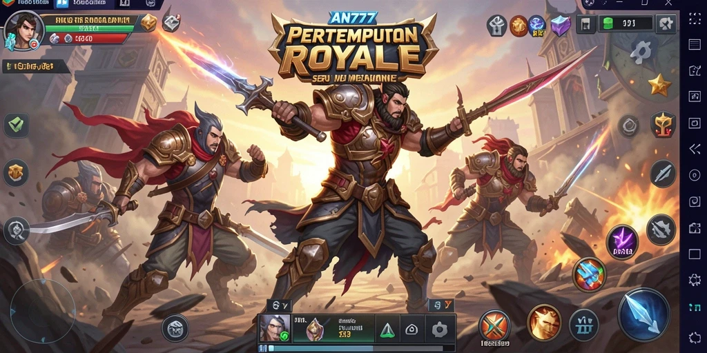 Tampilan Gameplay AN777 yang seru dalam pertempuran Battle Royale.