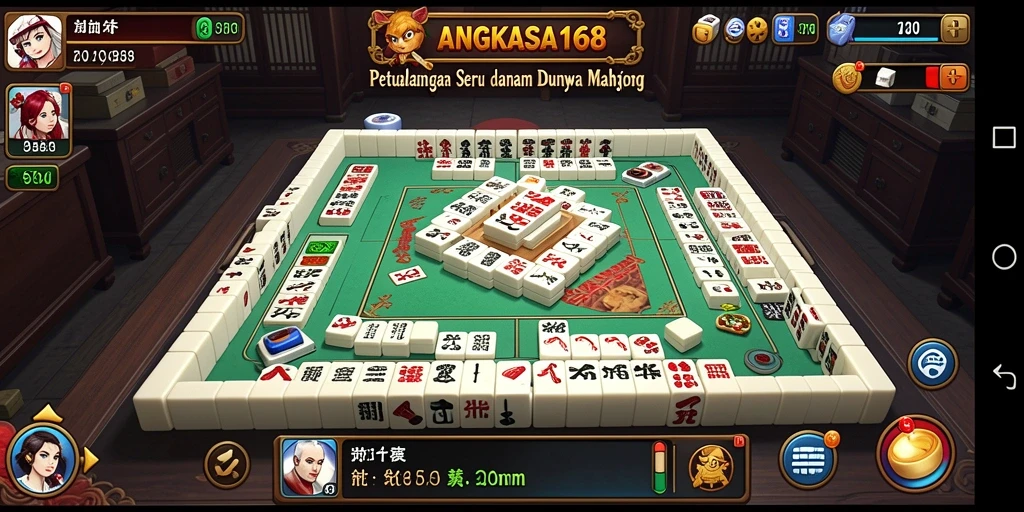 Screenshot gameplay ANGKASA168 yang menampilkan suasana Mahjong yang seru.