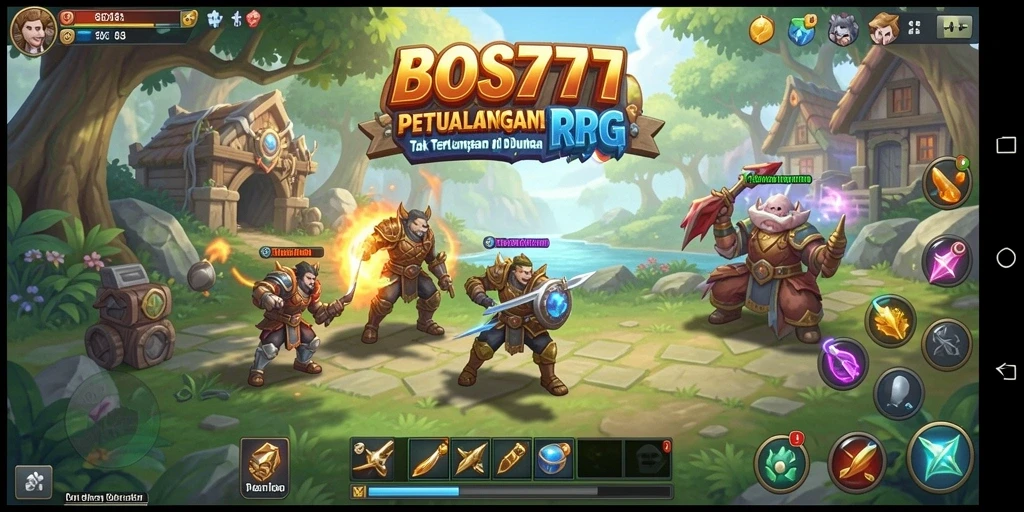 Tangkapan layar dari gameplay RPG yang menegangkan dan penuh warna.
