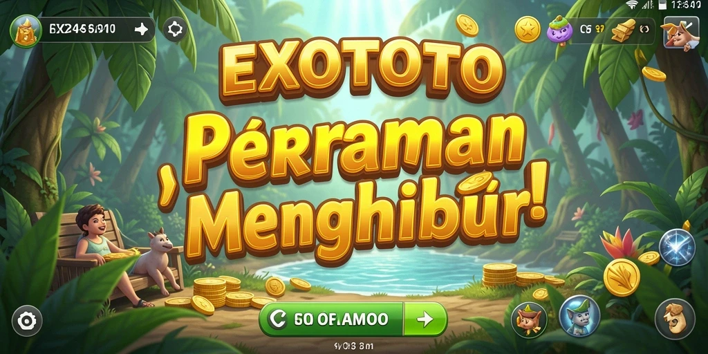 Screenshot utama EXOTOTO menampilkan gameplay menyenangkan dan interaksi antar pemain.