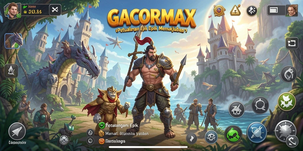 Tampilan gameplay mendebarkan dari GACORMAX yang penuh aksi petualangan.