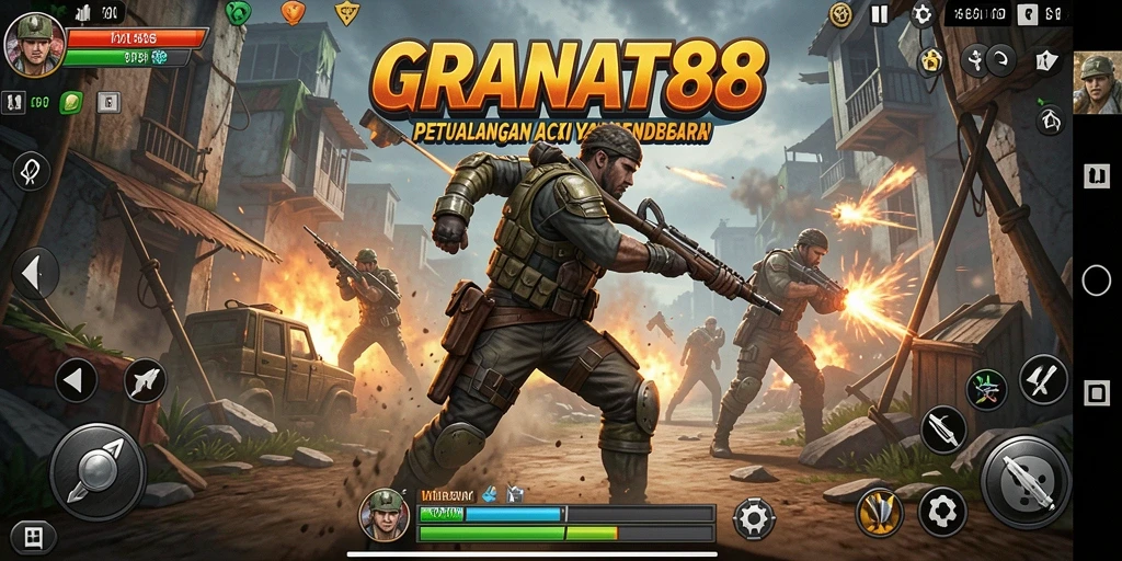 Tampilan gameplay seru dengan aksi mendebarkan di GRANAT88.