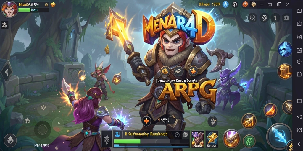 Tampilan gameplay MENARA4D yang menegangkan dan penuh aksi.
