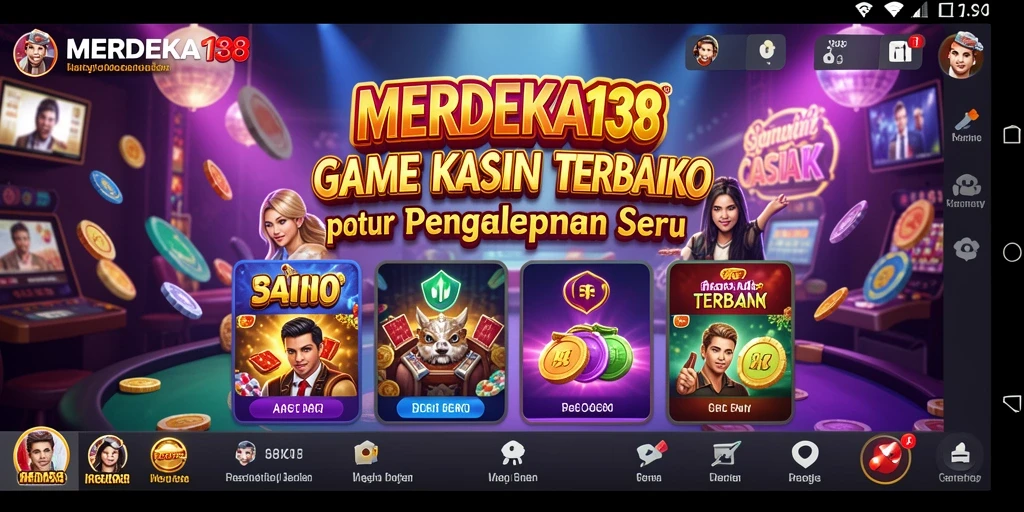 Screenshot gameplay MERDEKA138 menampilkan tampilan Kasino yang menawan.