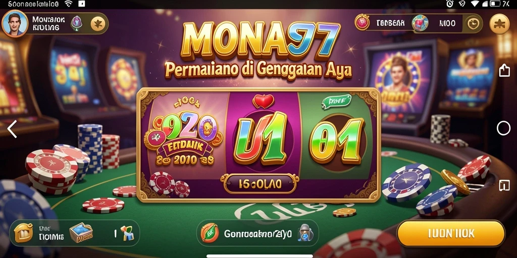 Tampilan gameplay kasino yang mengasyikkan di MONAS77.