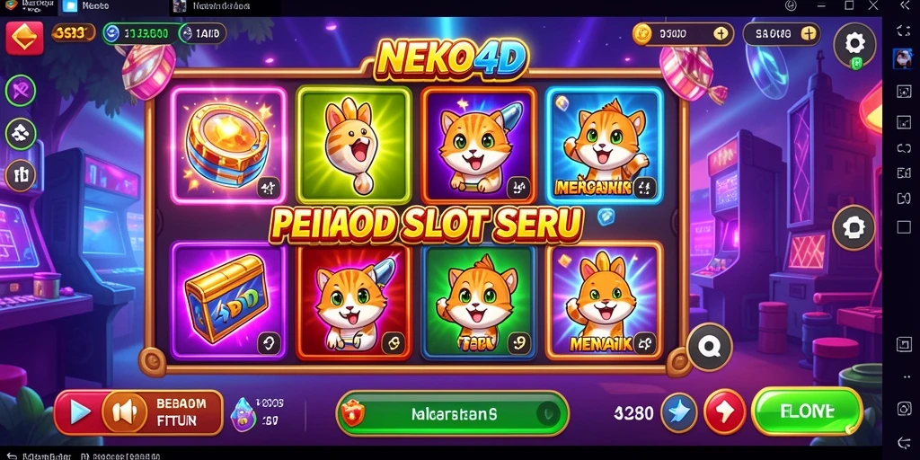 Screenshot gameplay NEKO4D menampilkan suasana permainan Slot yang seru.