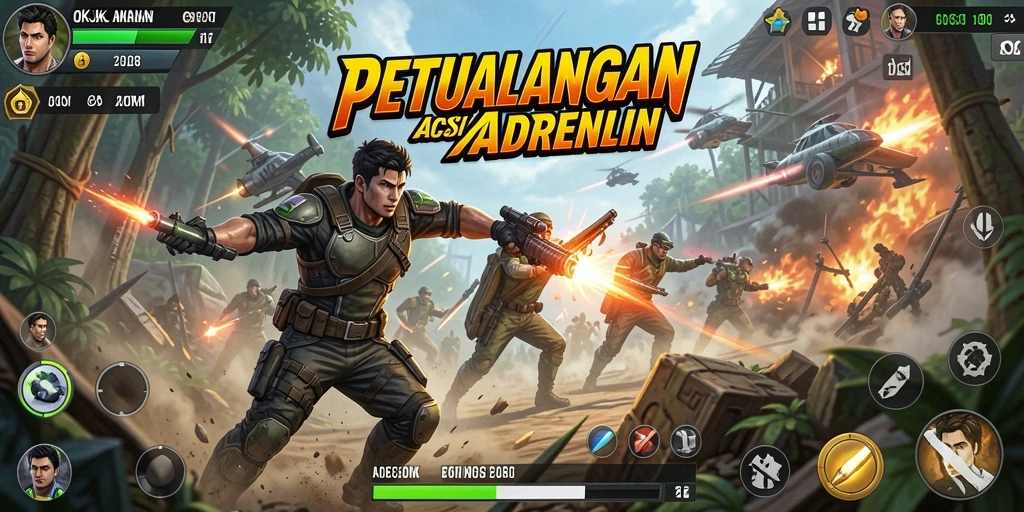 Tampilan gameplay OKJK dengan aksi seru dan grafis yang memukau.