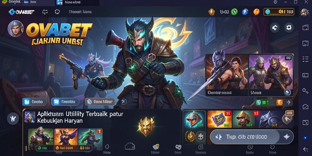 Tampilan antarmuka OVABET yang modern dan intuitif.