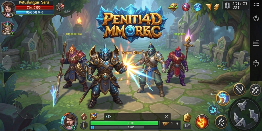 Tampilan aksi seru dari gameplay MMORPG PENITI4D