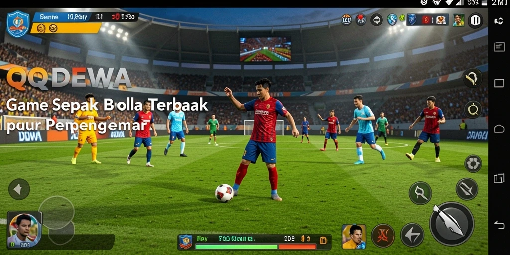 Gameplay seru dan menegangkan dalam QQDEWA dengan aksi sepak bola nyata.