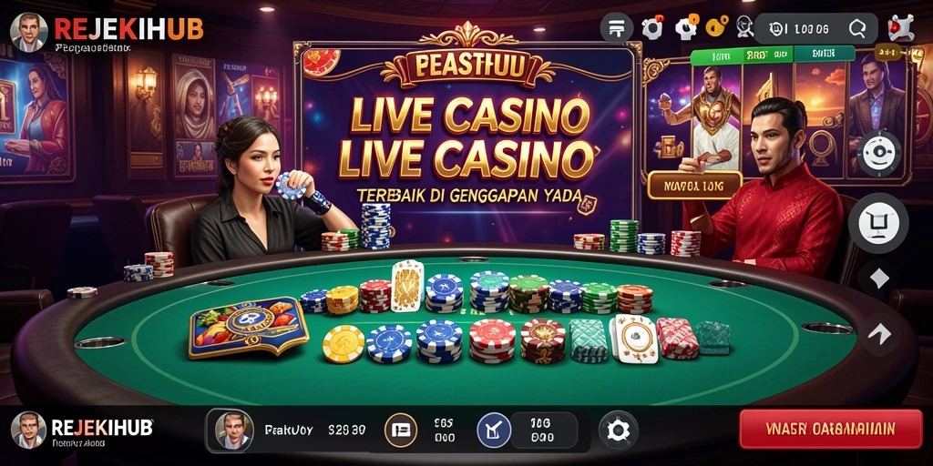 Tampilan screenshot gameplay menarik dari REJEKIHUB Live Casino.