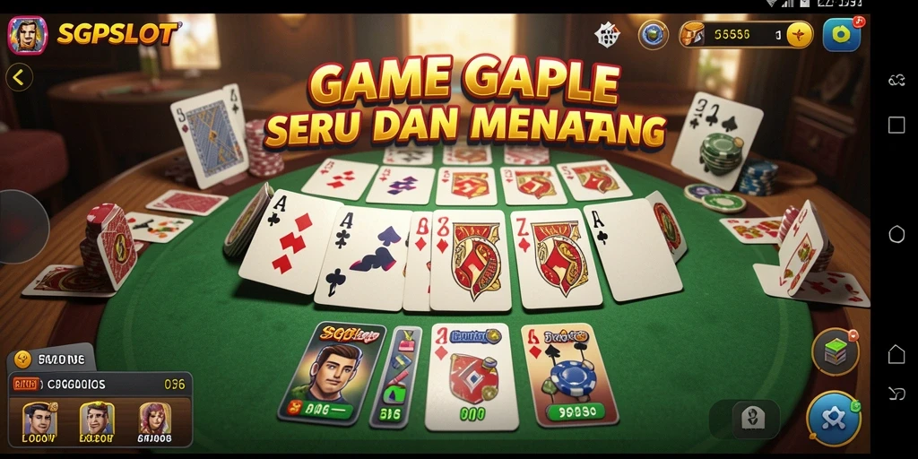Gameplay menarik dalam aplikasi SGPSLOT dengan suasana Gaple.
