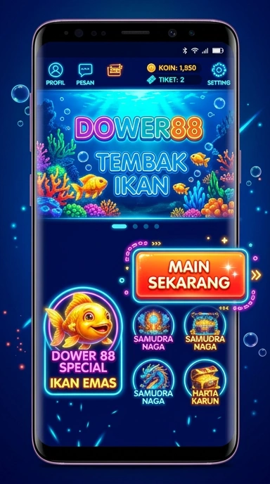 Desain modern dower88 yang memudahkan akses aplikasi.